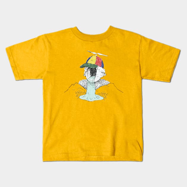 boy Kids T-Shirt by fluid